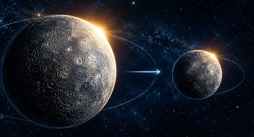 Mercury-shrinking